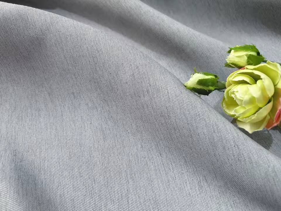 Double-Sided Linen Look Blackout Curtain Fabric