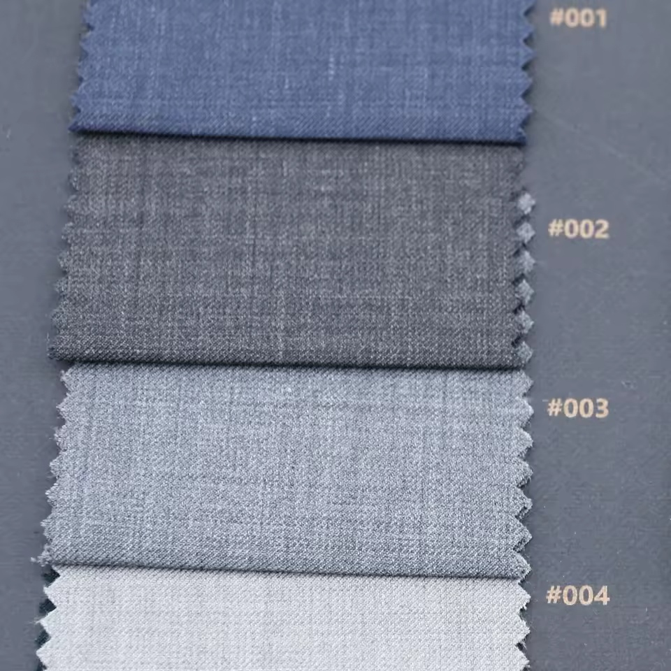 Wool Polyester Twill Suiting Fabric