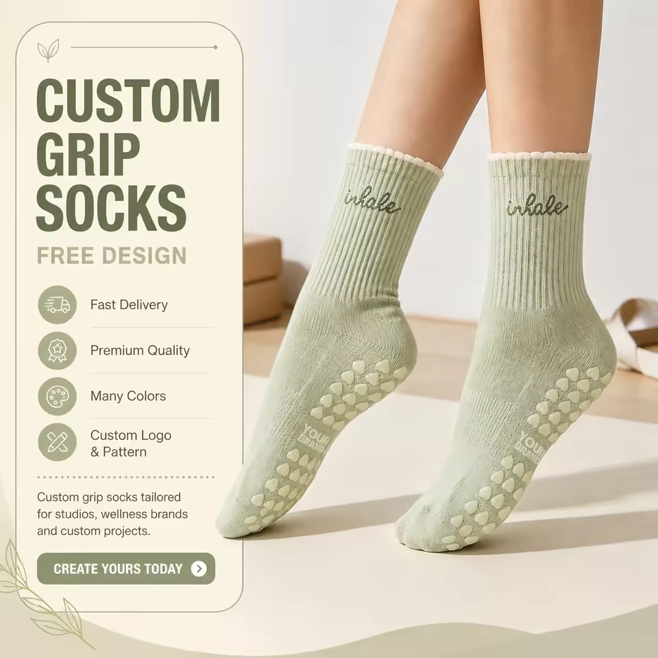 Custom Athletic Grip Socks with Logo