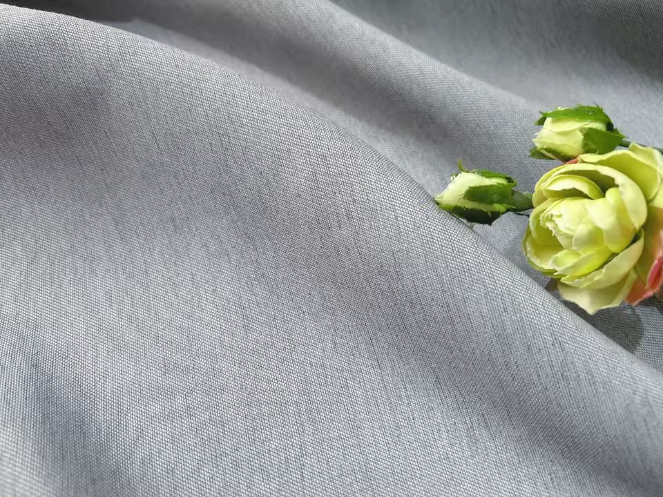 Double-Sided Linen Look Blackout Curtain Fabric