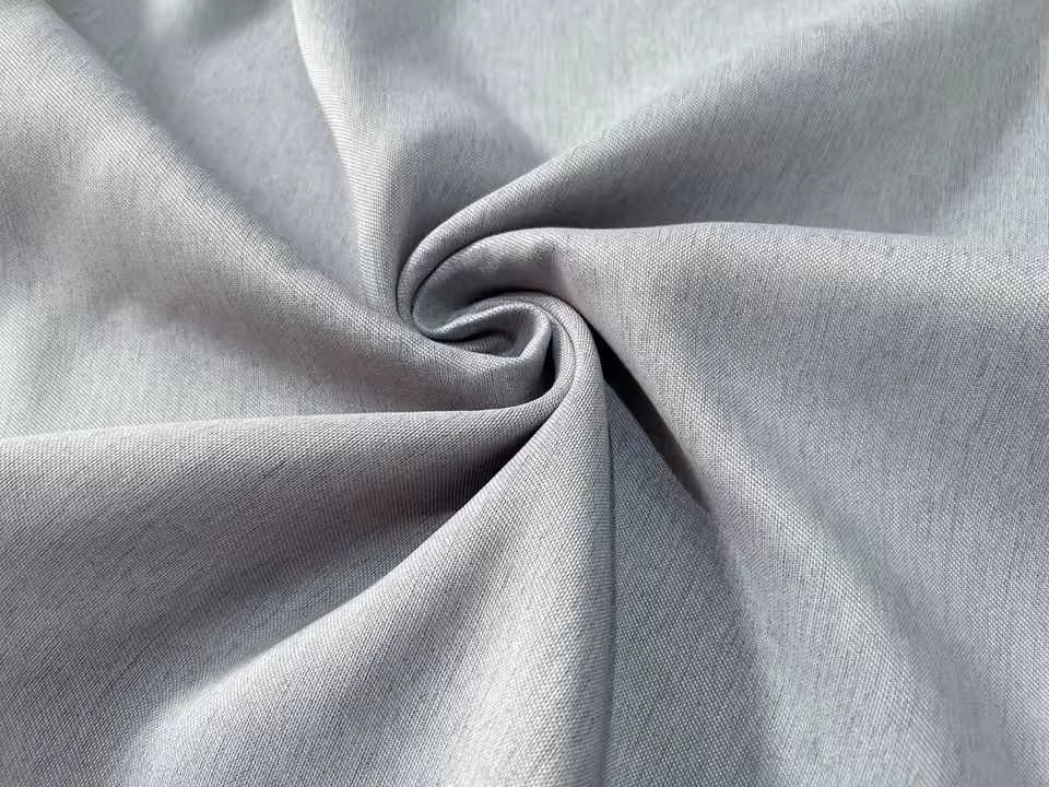 Double-Sided Linen Look Blackout Curtain Fabric