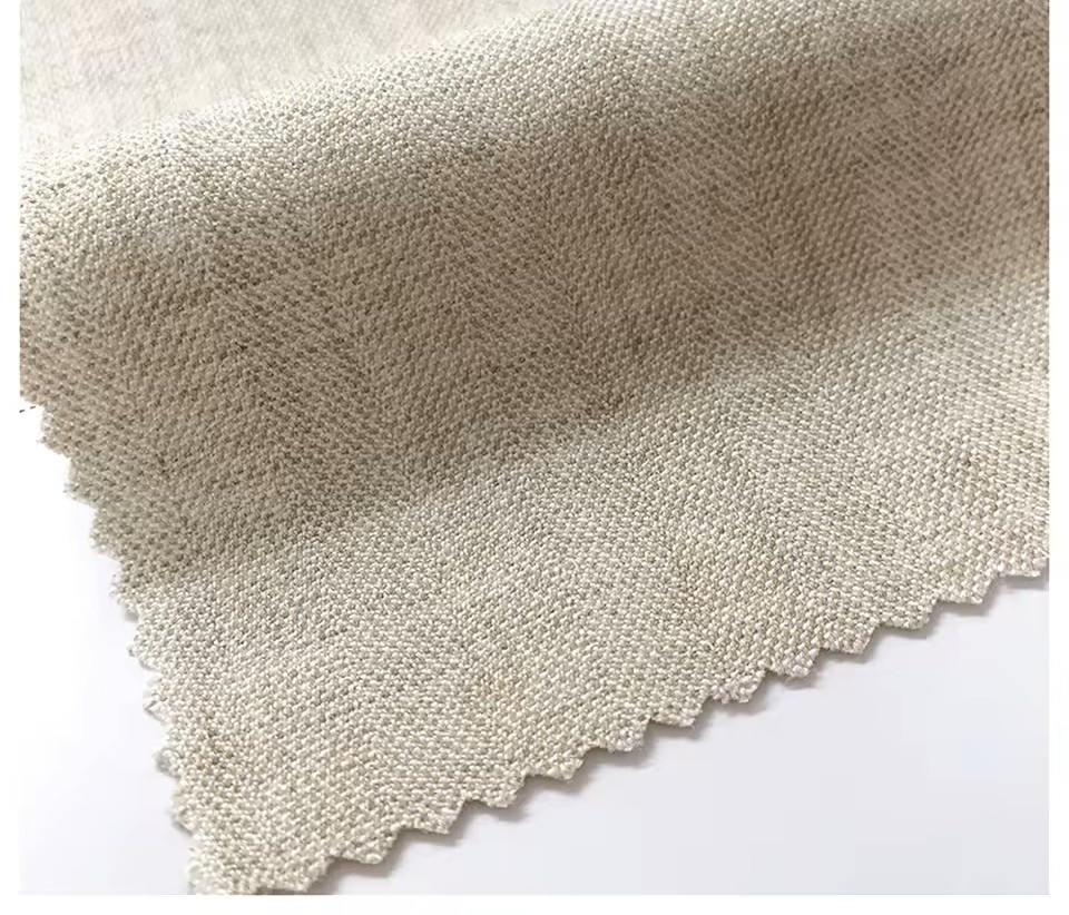 Stretch Herringbone Wool Blend Suiting Fabric